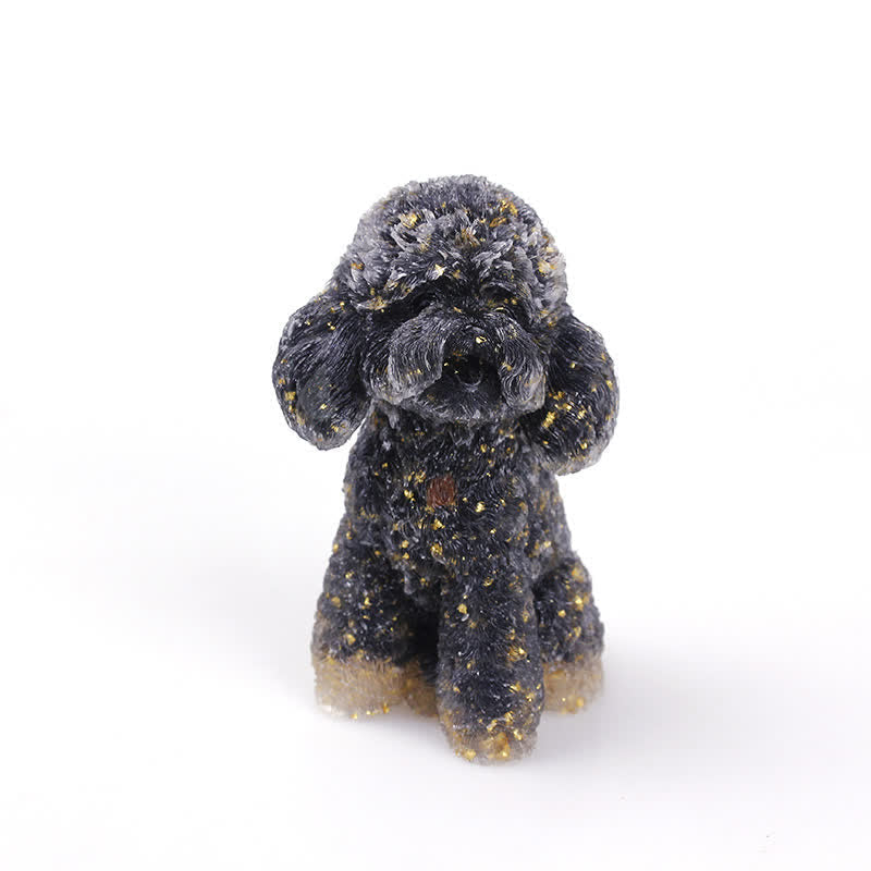 Natural Crystal Poodle Gemstone Decoration