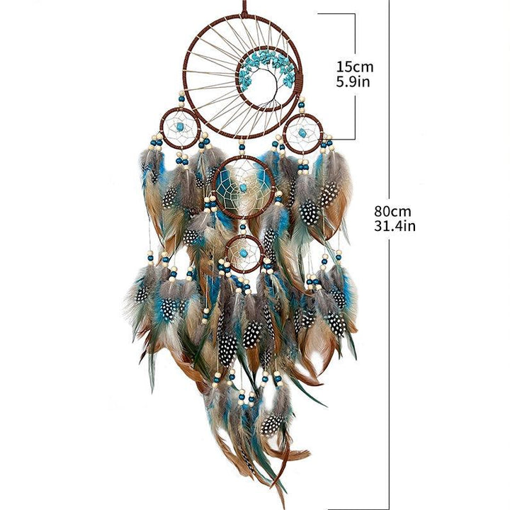 Turquoise Tree of Life Feather Dreamcatcher