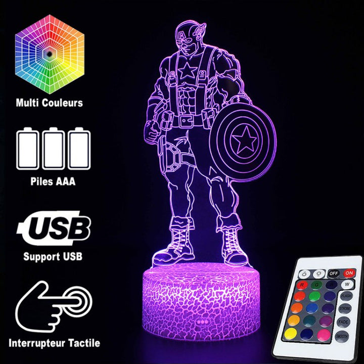 3D Lamp Marvel Captain America