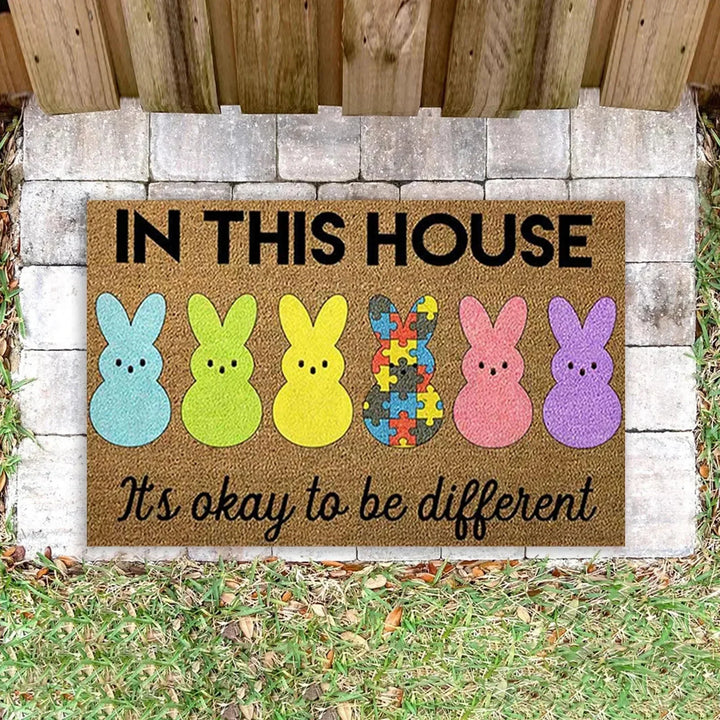 Cartoon Bunny Rabbit Non-Slip Doormat