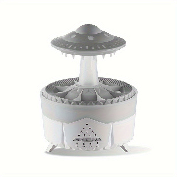 Relaxing Raindrop Aromatherapy Essential Oil Diffuser - LED Light &amp; Humidifier