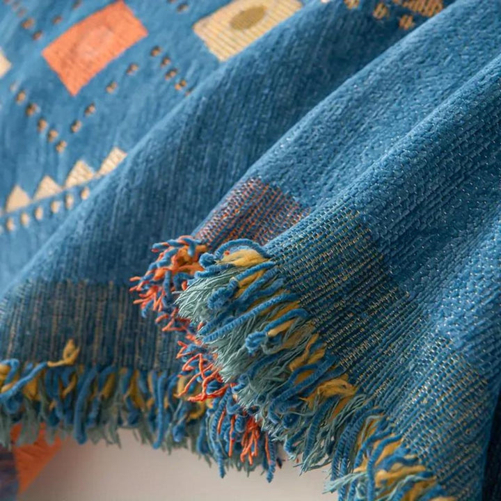 Bohemian Tassel Sofa Cover Cotton Blend