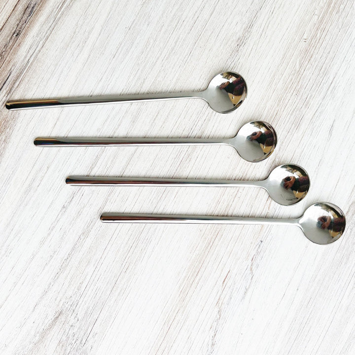 Trendy Espresso &amp; Dessert Spoon Set with 4 Pieces