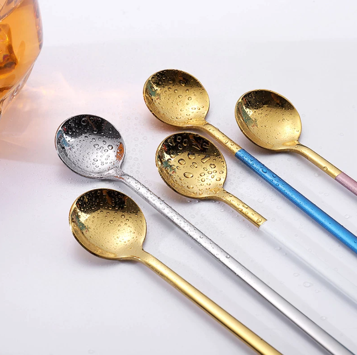 Trendy Espresso &amp; Dessert Spoon Set with 4 Pieces