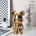 colourful Ceramic Bear Sculpture and Statue Piggy Bank Desk Ornament