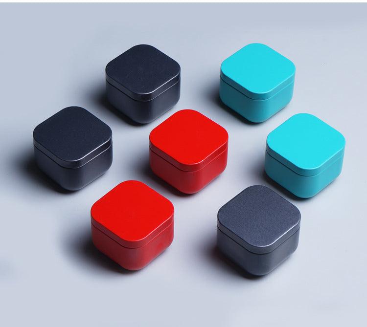 colourful storage box | Small metal tea, candy, pill container