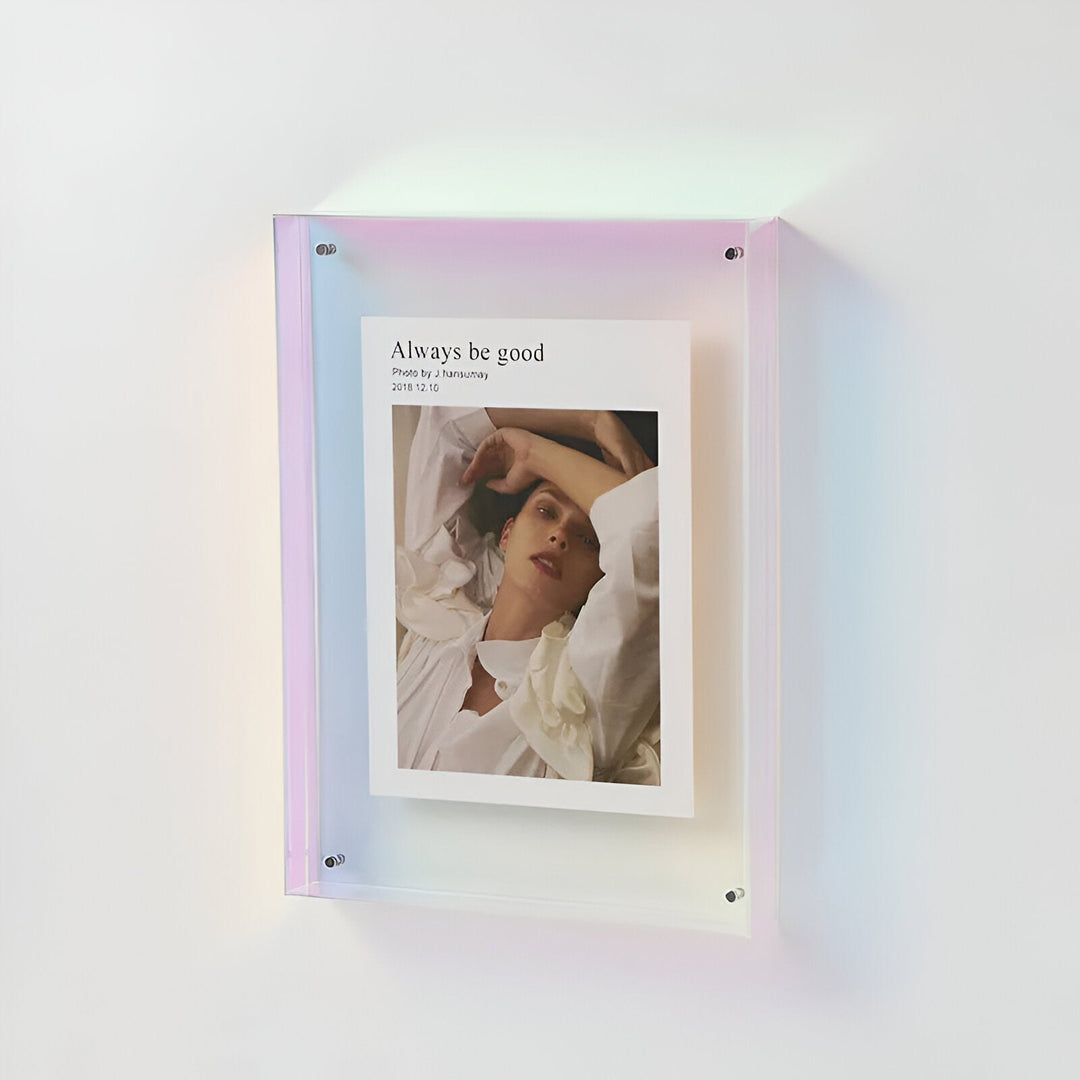colourful transparent acrylic picture frame