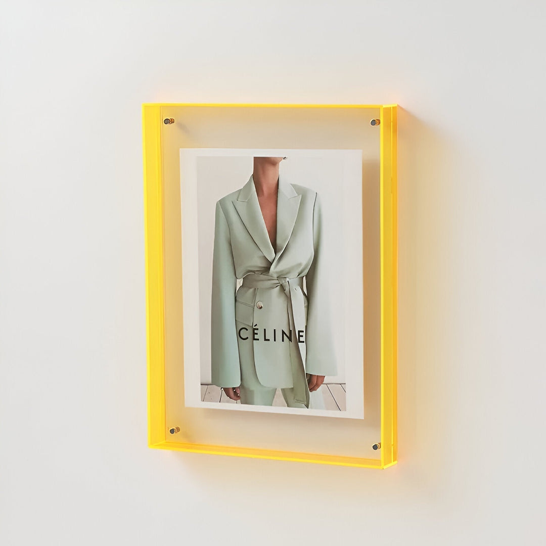 colourful transparent acrylic picture frame