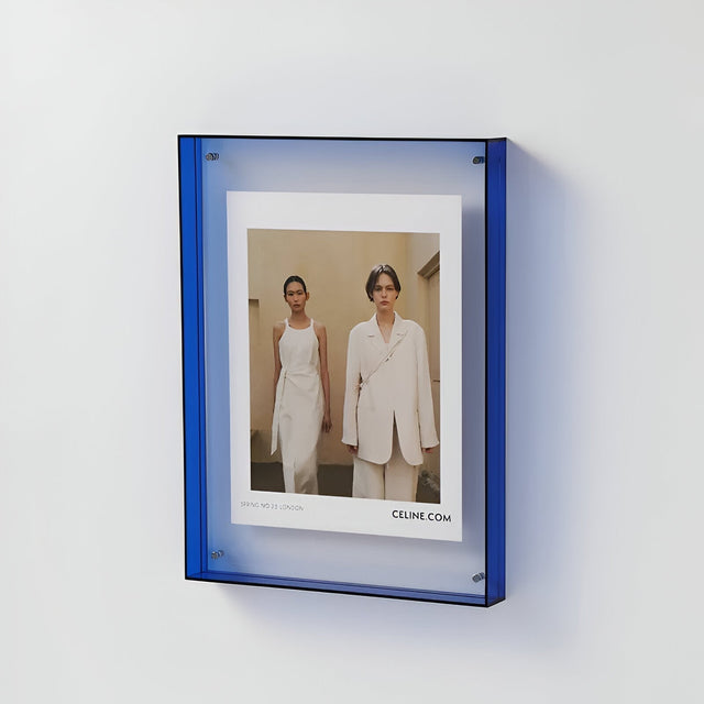 coloured transparent acrylic frame for modern displays