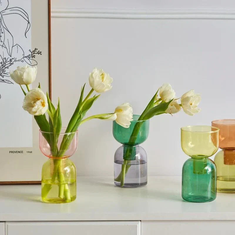 Glass Bodletop Two-Piece Vase