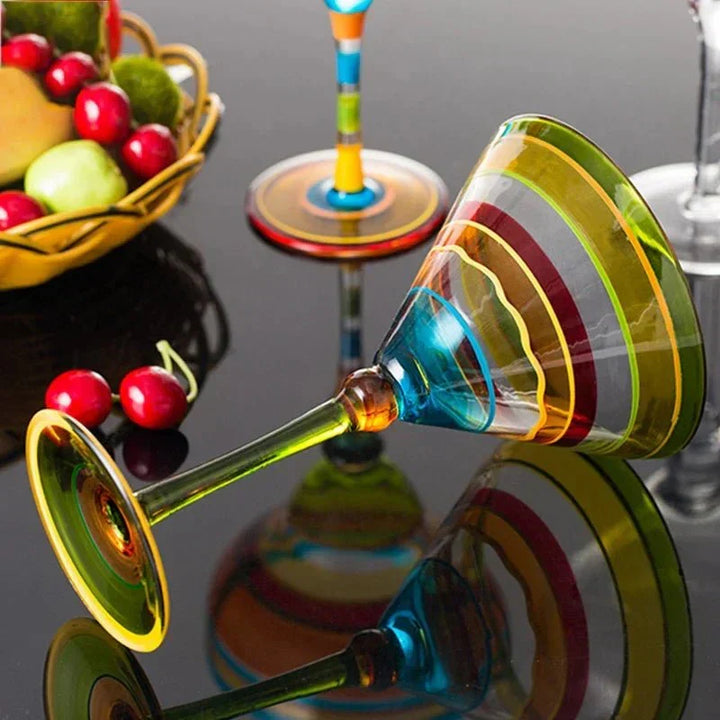 colourful Margarita Cocktail Glass
