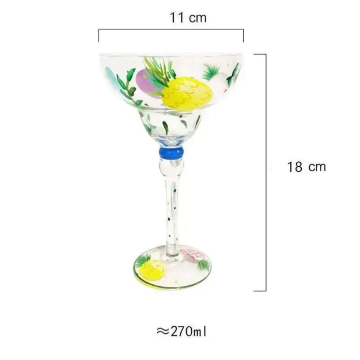 colourful Margarita Cocktail Glass