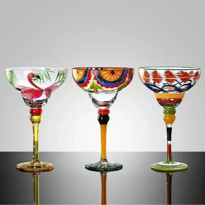 colourful Margarita Cocktail Glass