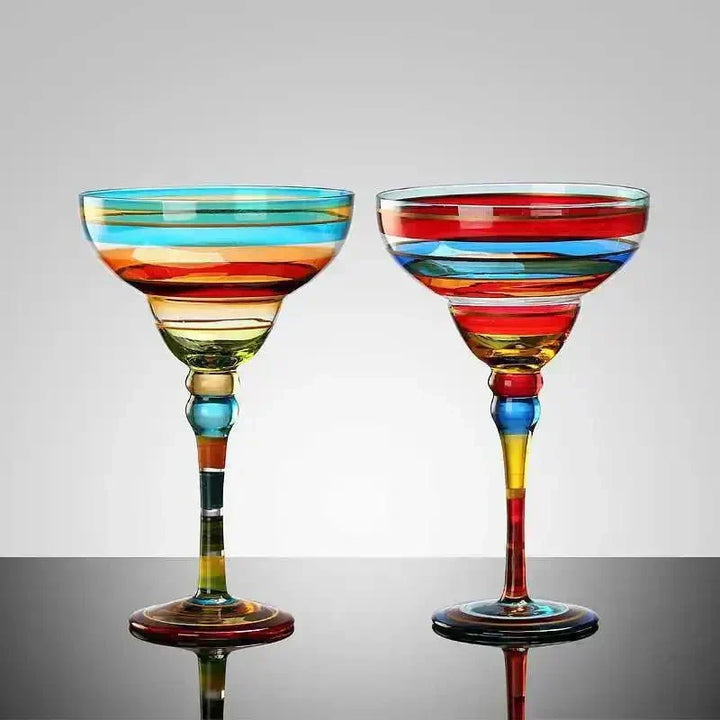 colourful Margarita Cocktail Glass