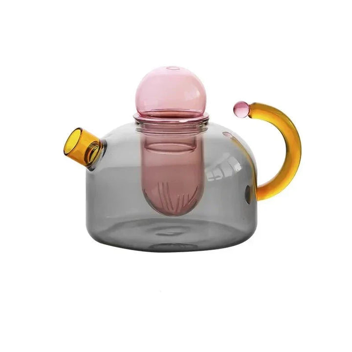 Contrasting colour Translucent Teapot &amp; Cup Set