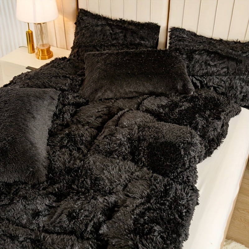 Ultra Soft Plush Duvet Cover Set with Zipper - Luxury &amp; Comfort
