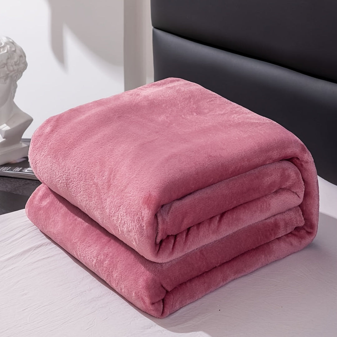 Soft and warm grey flannel blanket for all seasons