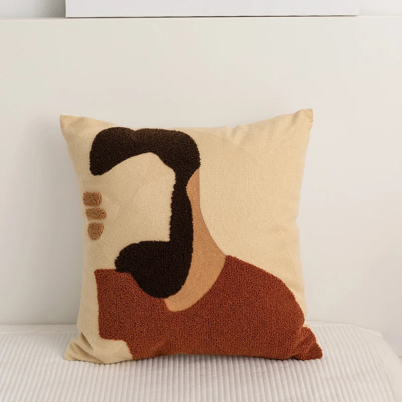 Cozy Abstract Embroidery Cushion Covers