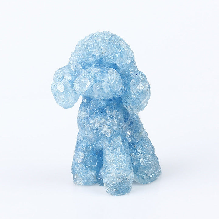 Natural Crystal Poodle Gemstone Decoration