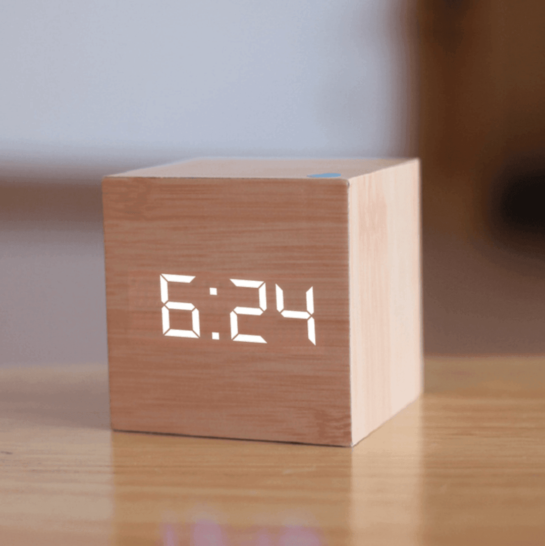 Digital Wood LED Clock