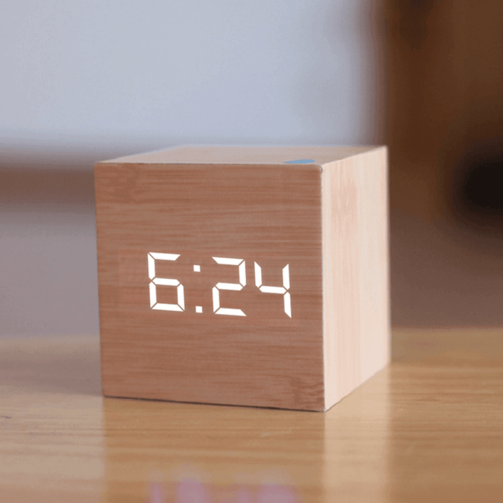 Digital Wood LED Clock