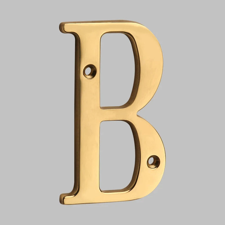 Traditional house numbers made of solid brass
