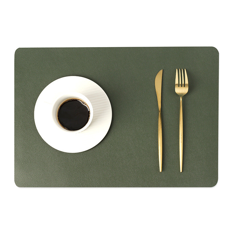 Double-layered leather desk mat