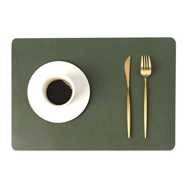 Double-layered leather desk mat