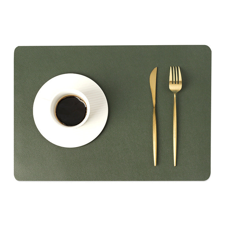 Double-layered leather desk mat