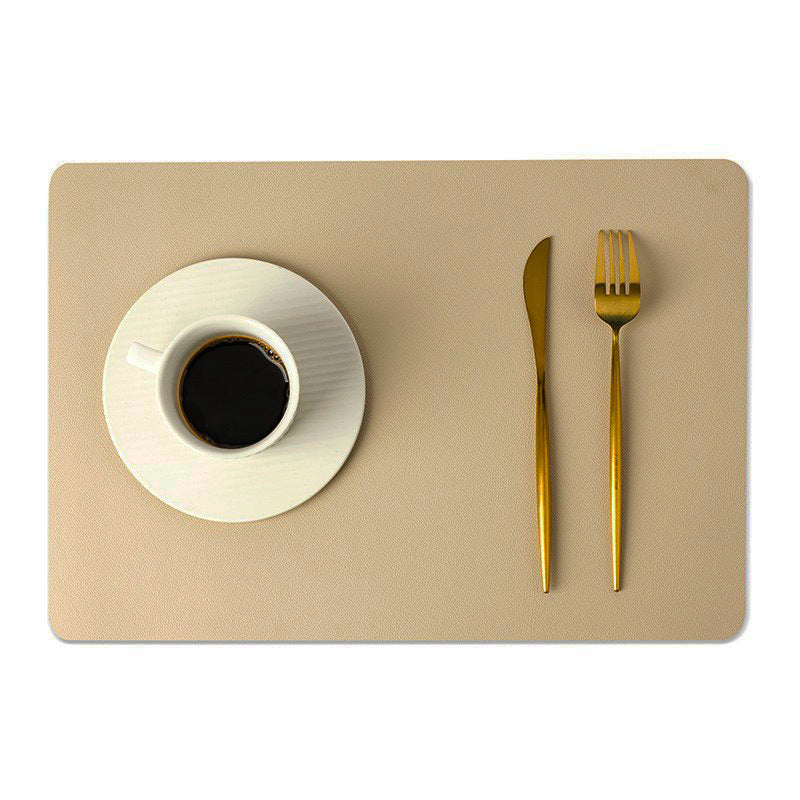 Double-layered leather desk mat