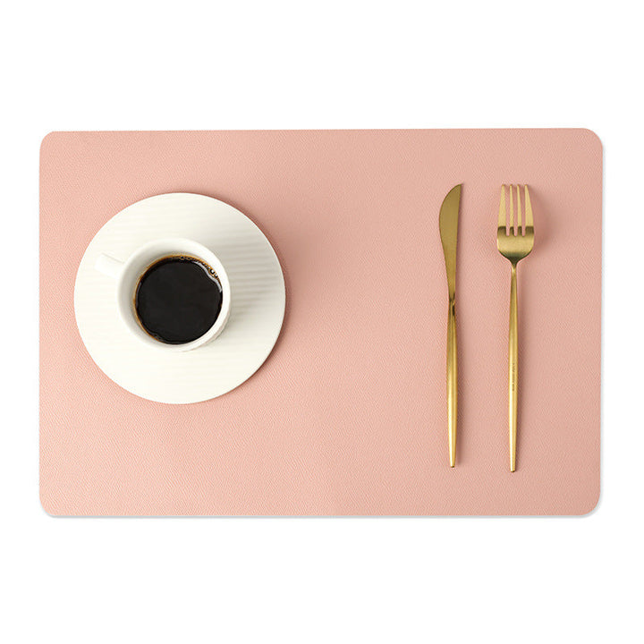 Double-layered leather desk mat