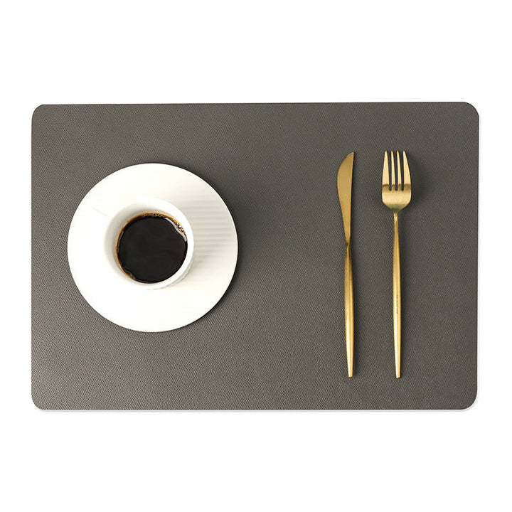 Double-layered leather desk mat