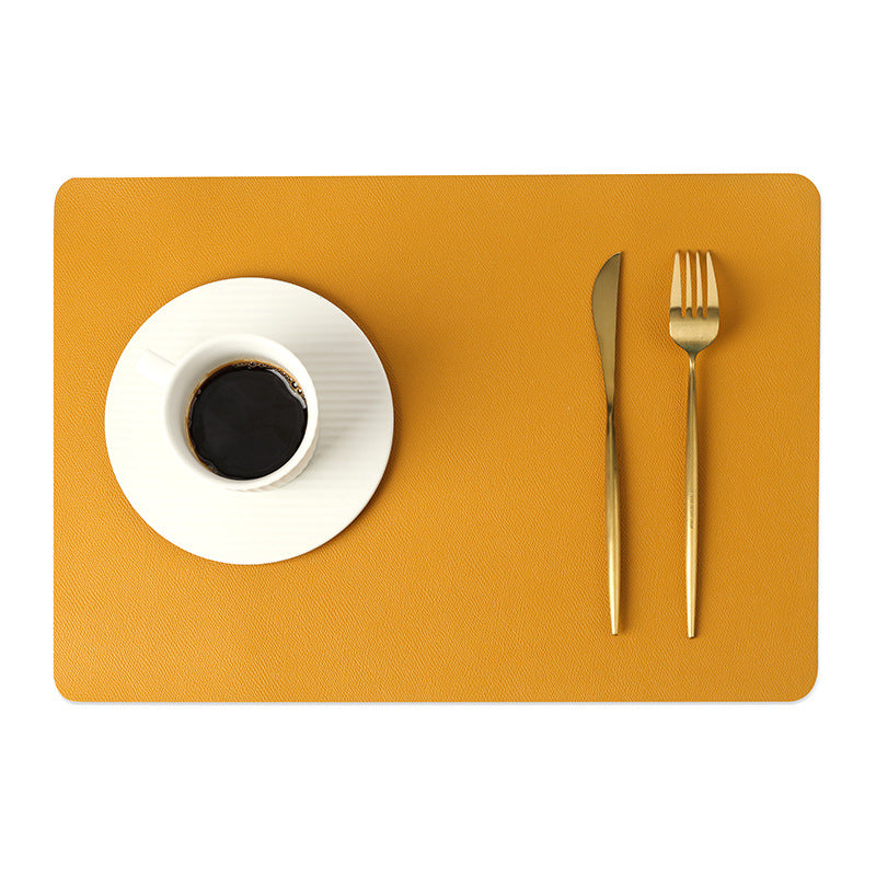 Double-layered leather desk mat
