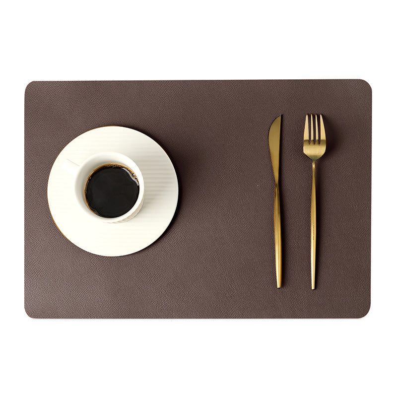 Double-layered leather desk mat