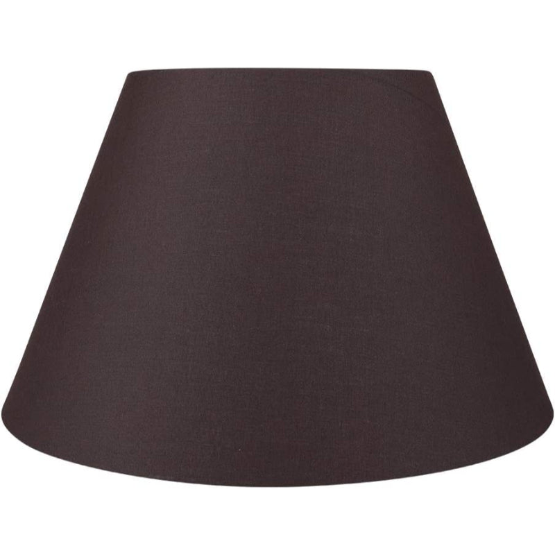 Medium lampshade, barrel fabric lampshade for table lamp and floor lamp, 7x13x7.8 inches, natural ventilated linen, handmade, spider (white)