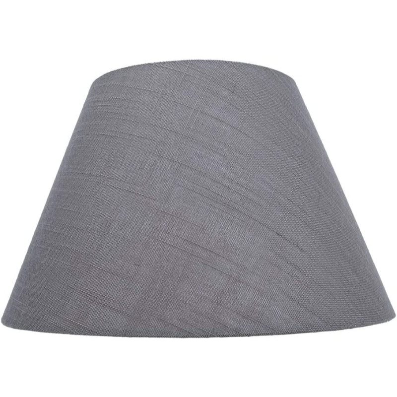 Medium lampshade, barrel fabric lampshade for table lamp and floor lamp, 7x13x7.8 inches, natural ventilated linen, handmade, spider (white)