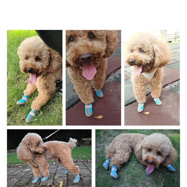 Durable Outdoor Dog Shoes with Mesh - All-Terrain Paw Protection