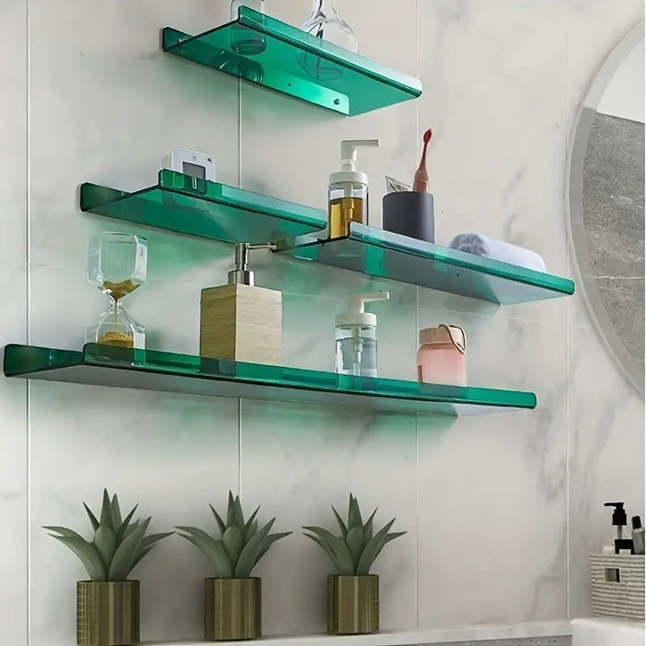 Floating Wall Shelf - Industrial Wall Shelf - Shower Shelf - Shower Board - Blue