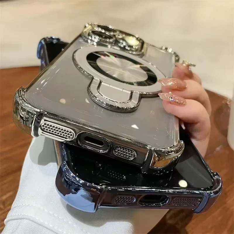 Premium Magnetic iPhone Case with MagSafe Stand &amp; Shockproof Protection