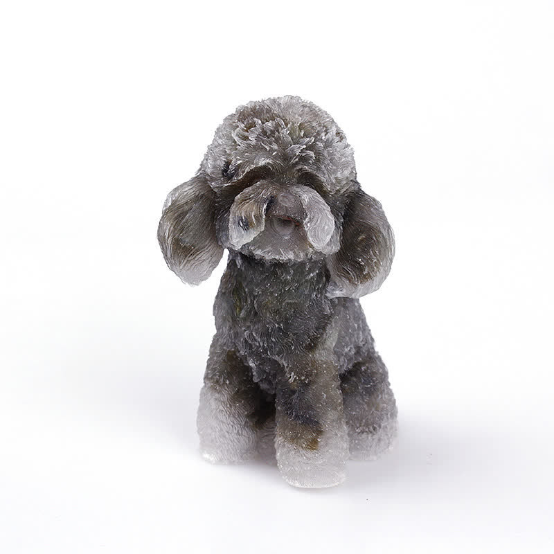 Natural Crystal Poodle Gemstone Decoration