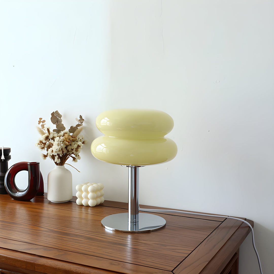 Italian Designer Glass Egg Tarts LED Table Lamp