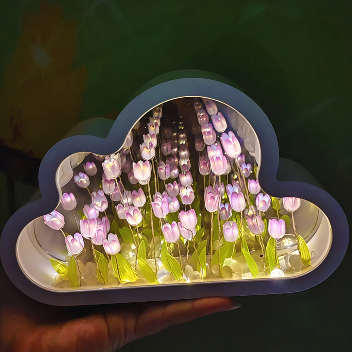 LED Table Lamp Floral Infinity Mirror Light