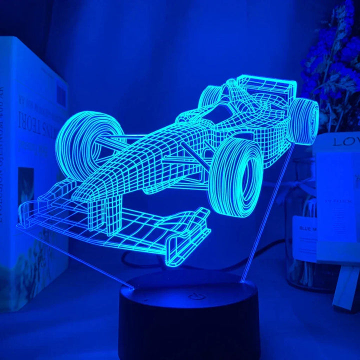 Formula-1-3D-Illusion lamp with colour mode