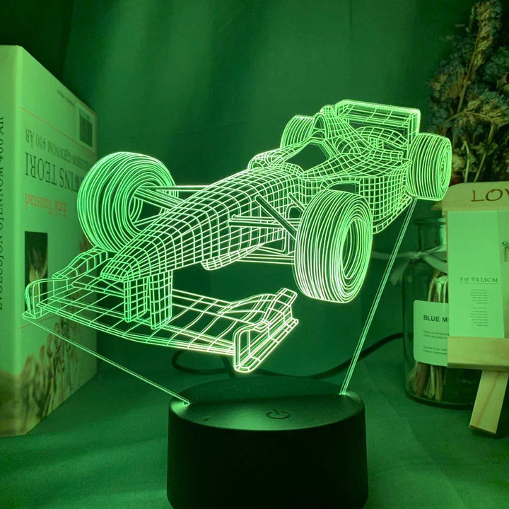 Formula-1-3D-Illusion lamp with colour mode