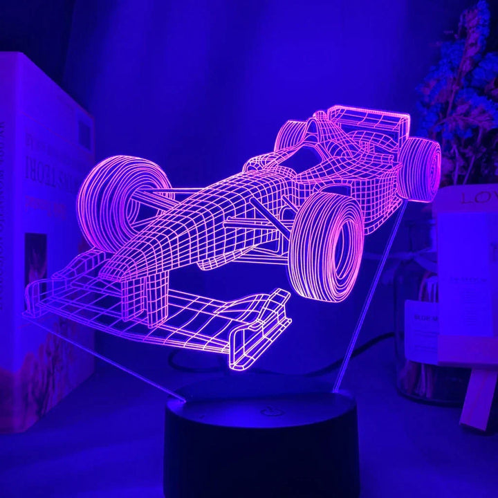 Formula-1-3D-Illusion lamp with colour mode
