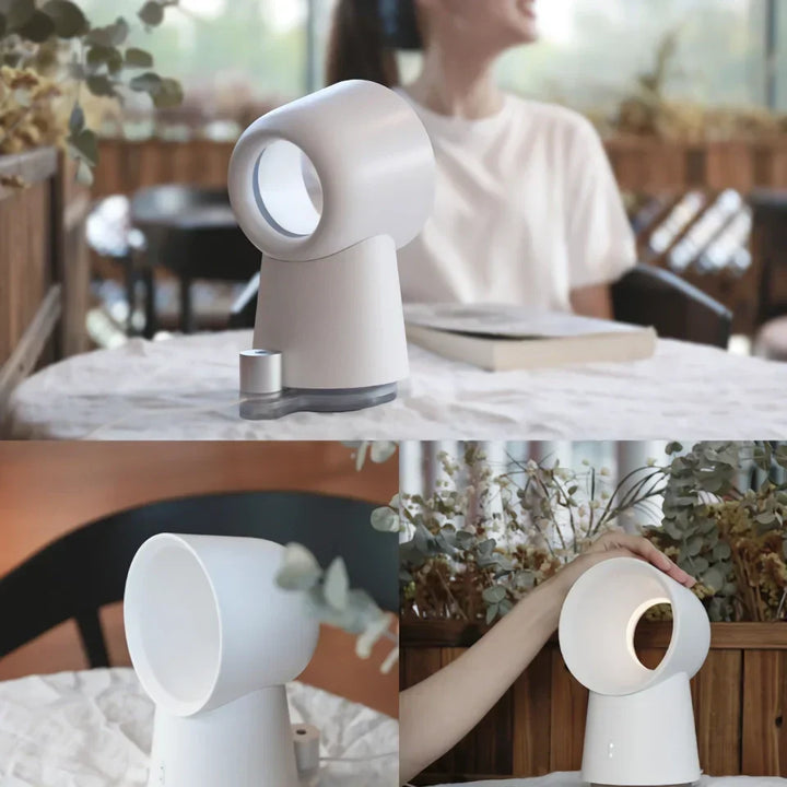 Bladeless USB Humidifier Fan with LED Night Light |