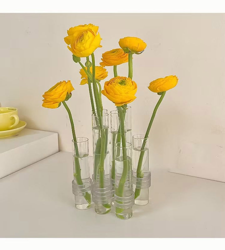 Flexible Flower Vases with Hinges | Modern Glass Tube Vase