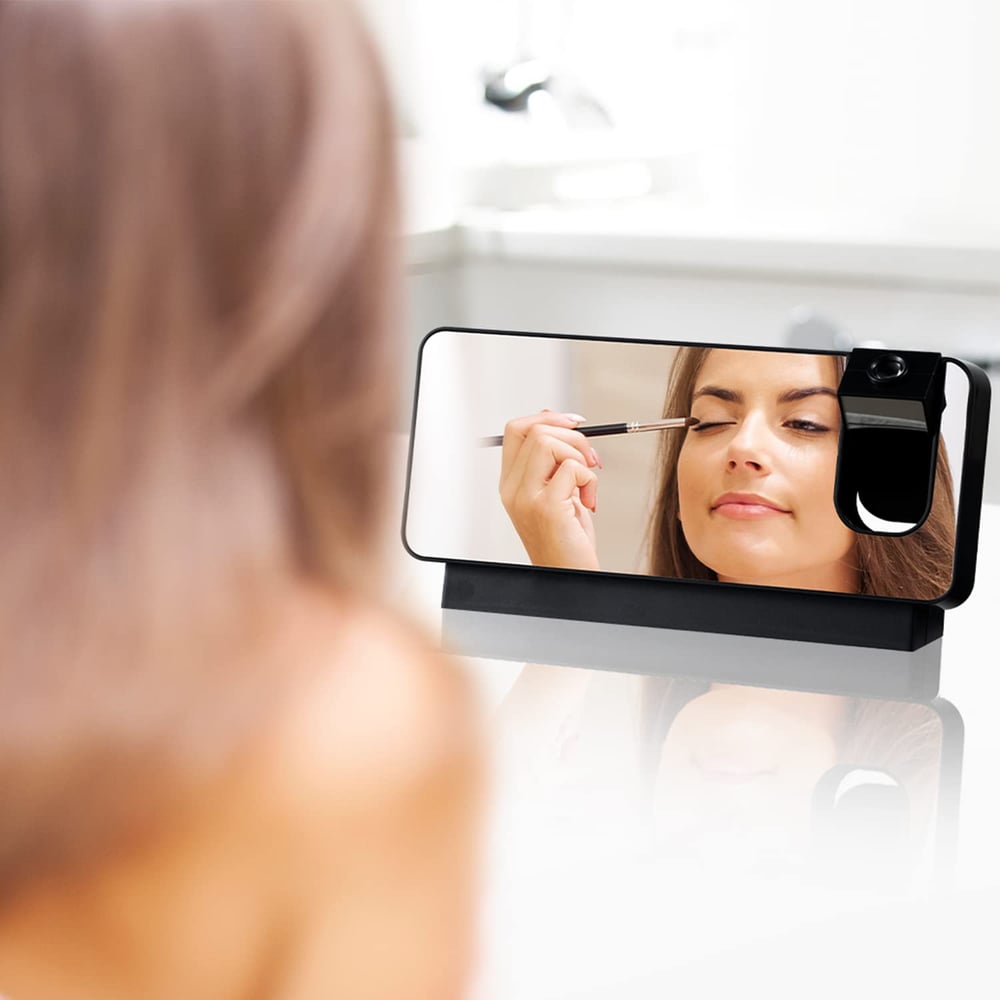 Projection Alarm Clock | LED Display with Mirror Surface | Dual Alarms &amp; Temperature | 19cm