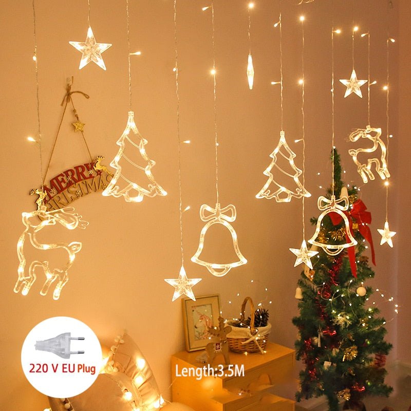 Fairy light string with heart-shaped design