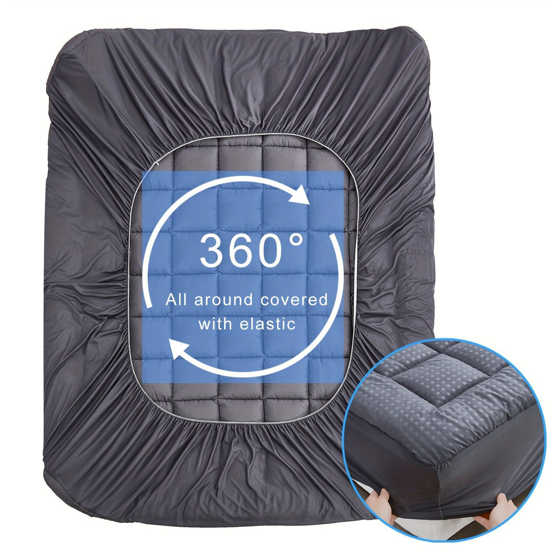 Ultimate Cooling Mattress Pad – Premium Quilted Pillow Top, Luxuriously Fluffy and Ultra-Breathable with Secure 14-18 Deep Pocket Cover – Enhanced Sleep Comfort, 1pc |